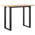 vidaXL Jedálenský stolík v tvare O 100x50x75,5 cm borovica a oceľ