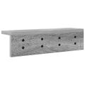 vidaXL Vešiak na stenu Nástenná montáž Sivý Sonoma 40 x 10,5 x 10,5 cm