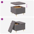 vidaXL Ottoman s Úložným Priestorom Biely 60 x 60 x 45 cm Umelá koža