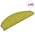 vidaXL Schodové rohože 30 ks 65x21x4 cm zelené polkruhové veľké