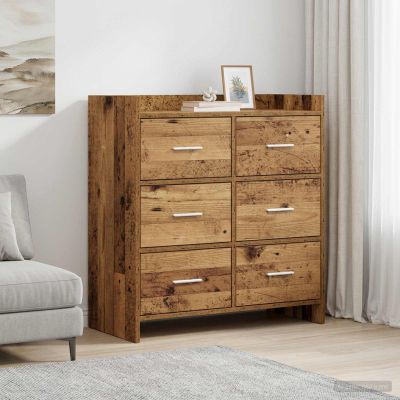 vidaXL Servírovacia skriňa Staré drevo 75 x 33 x 80 cm