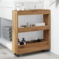 vidaXL Úzky úložný vozík 3 poschodia dub artisan kompozitné drevo