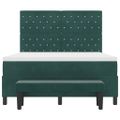 vidaXL Posteľ s pružinovým rámom Tmavozelená 200 x 140 cm Zamat