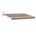 vidaXL Sklopná markíza Sivohnedá 350 x 250 cm Polyester