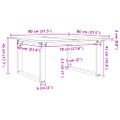 vidaXL Konferenčný stolík v tvare O 80x80x45 cm borovica a oceľ