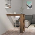 vidaXL Nástenný barový stôl hnedý dub 102x45x103,5 cm kompozitné drevo