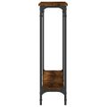 vidaXL Konzolový stolík dymový dub 100x22,5x75 cm kompozitné drevo