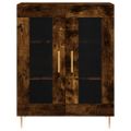 vidaXL Vysoká skrinka dymový dub 69,5x34x180 cm spracované drevo