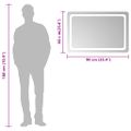 vidaXL LED kúpeľňové zrkadlo 90x60 cm