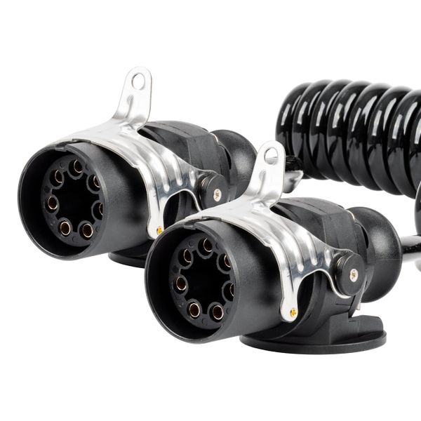 Spirálový kábel TIR 2x 7 PIN typ EBS 5m 24V AMIO-04383