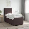 vidaXL Posteľ boxspring s matracom Tmavohnedá 100 x 200 cm Látka