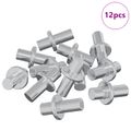 vidaXL Policová klin 12 ks Strieborná 8,6 x 8,6 x 14,6 mm Oceľ