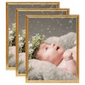vidaXL Fotorámiky na stôl, koláž 3 ks, zlaté 13x18 cm, MDF