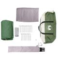 vidaXL Stan pre 3 osoby so strechou Zelená a biela 320 x 320 x 203 cm