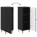 vidaXL Servírovacia skriňa Čierna 33 x 34,5 x 90 cm Kompozitné drevo