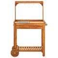 vidaXL Záhradný servírovací vozík z akáciového dreva 92x43,5x141,5 cm