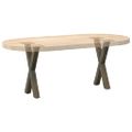 vidaXL Nohy konferenčného stolíka v tvare X, 2 ks, prírodná oceľ, 28 x (42-43) cm, oceľ