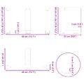 vidaXL Nohy konferenčného stolíka v tvare T, 2 ks, biele, 40x25x(30-31) cm, oceľové