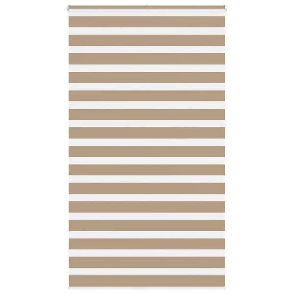 vidaXL Zebrová roleta pieskovo hnedá 125x230 cm šírka látky 120,9 cm polyester