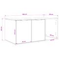 vidaXL Nábytok pre mačky Dymový dub 100 x 49 x 45 cm Kompozitné drevo