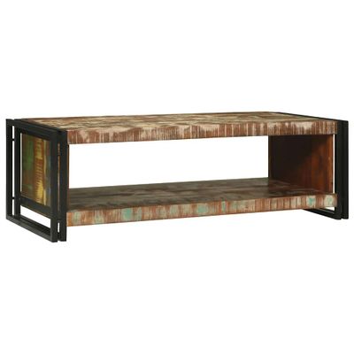 vidaXL Konferenčný stolík 120 x 50 x 38 cm Masívne obnovené drevo
