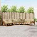 vidaXL Záhradná súprava gaučov 8 ks Prírodná a béžová