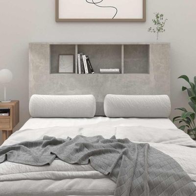 vidaXL Čelo postele so skrinkou betónovo sivé 120x18,5x102,5 cm