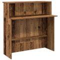 vidaXL Recepčný stôl staré drevo 200x50x103,5 cm kompozitné drevo