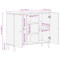 vidaXL Príručná skrinka 90x33x75 cm, mangový masív