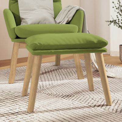 vidaXL Podnožka bledozelená 45x29,5x35 cm zamatová
