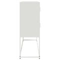 vidaXL Komoda biela 100,5x39x107 cm oceľ
