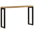 vidaXL Konzolový stolík 120x35x76 cm mangové drevo a oceľ