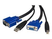 Keyboard / video / mouse / USB cable - HD-15 (VGA), USB Type B (M) to USB, HD-15 (VGA) - 6 ft - SVUSB2N1_6 - Kábel klávesnice / video / myš / USB - HD-15 (VGA), USB typ B (M) do USB, HD-15 (VGA) - 1.8 m - pre P/N: RKCOND17HD, SV231USBGB, SV231USBLC, SV431USB, SV431USBAE, SV431USBAEGB, SV431USBDDM