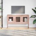 VidaXL TV skrinka Ružová 100,5x39x60,5 cm Oceľ valcovaná za studena