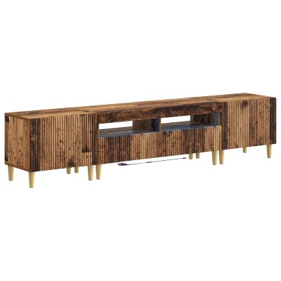 vidaXL 5-dielny LED TV kabinet Staré drevo Kompozitné drevo