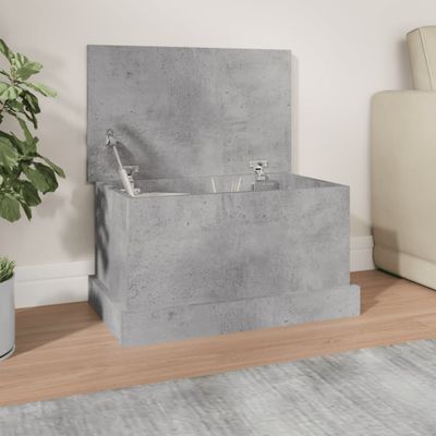 vidaXL Úložný box betónovo-sivý 50x30x28 cm spracované drevo