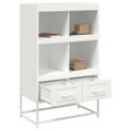 vidaXL Vysoká skrinka biela 68x39x111,5 oceľ