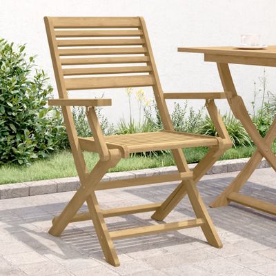 vidaXL Skladacie stoličky 2 ks 54,5x61,5x86,5 cm Masívne drevo akácia