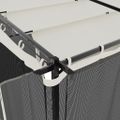 vidaXL Altánok so sieťovými stenami krémový 6x3 m oceľ
