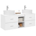vidaXL Set kabinetov do kúpeľne 3 ks Biela 49,5 x 44,5 x 65 cm