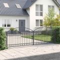 vidaXL Brána do plotu ASSEN 401 x 175,5 cm Oceľ Sivá Zamykateľné