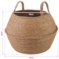 vidaXL Kvetináč s uchami 2 ks Prírodná Ø 45 x 36 cm 100% Morská tráva
