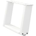 vidaXL Nohy konferenčného stolíka v tvare U, 2 ks, biele, 50 x (30-31) cm, oceľové