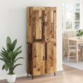 vidaXL Highboard 2 ks Staré drevo 69,5 x 34 x 180 cm Kompozitné drevo