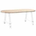 vidaXL Nohy konferenčného stolíka v tvare A, 2 ks, biele, 70 x (42-43) cm, oceľové