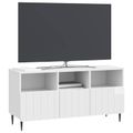 vidaXL TV skrinka Biela s vysokým leskom 102 x 34,5 x 50 cm