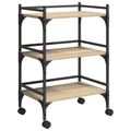 vidaXL Kuchynský vozík Sonoma dub 50 x 35 x 75,5 cm Kompozitné drevo