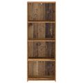 vidaXL Highboard Staré drevo 45 x 41 x 124 cm Kompozitné drevo