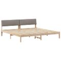 vidaXL Rám postele Hnedá a taupe 200 x 200 cm Borovicový masív