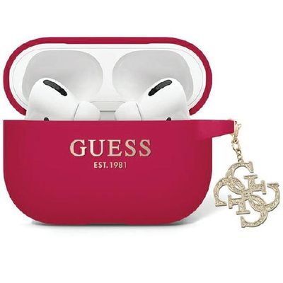 Guess puzdro pre Airpods Pro 2 GUAP2LECG4M fialová Silikón 4G Strassed Charm